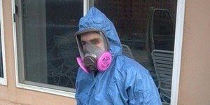 Technician Preparing For Mold Decontamination