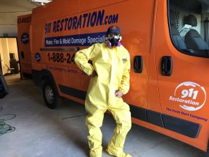 A Technician After A Successful Mold Cleanup Job