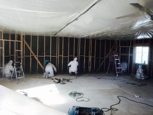 Mold Cleanup Crew At A Commercial Job Site