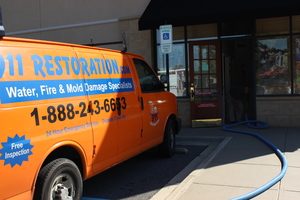 Water Restoration Team At A Commercial Job Site